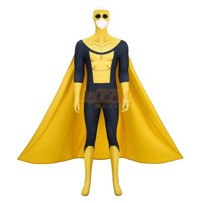 Invincible Sinister Mark Yellow Cosplay Suit With Cape