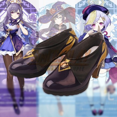 Genshin Impact Keqing Cosplay Shoes Opulent Splendor Skin Cosplay Shoes