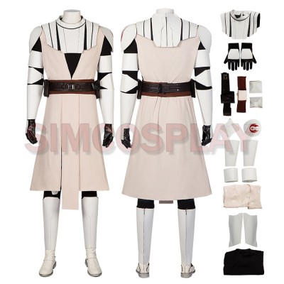 Obi Wan White Armor Cosplay Costume Star Wars Halloween Cosplay
