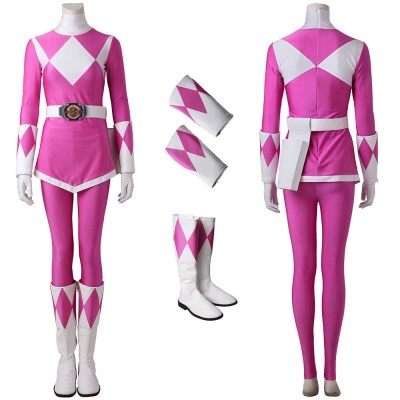 Pink Ranger Cosplay Costume Mighty Morphin Power Rangers Suit