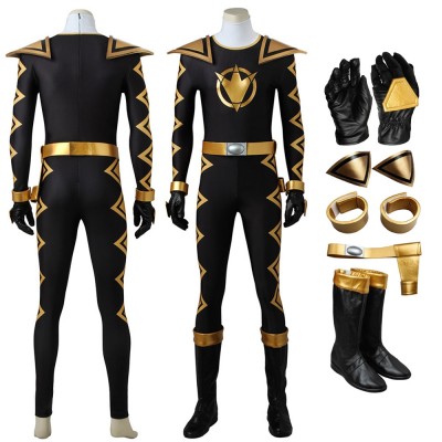 Power Rangers Dino Thunder Black Ranger Tommy Oliver Cosplay Costume