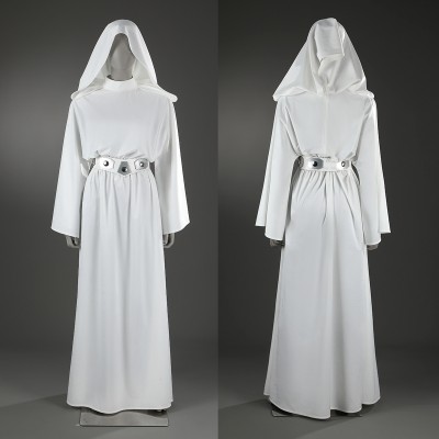 Princess Leia White Robe Cosplay Costume Star Wars A New Hope Suit
