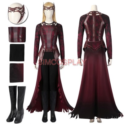 Scarlet Witch Wanda Cosplay Costumes Battle Damaged Edition Suit