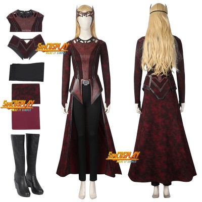 Scarlet Witch Wanda Cosplay Costumes In The Multiverse Of Madness Edition Ver.2