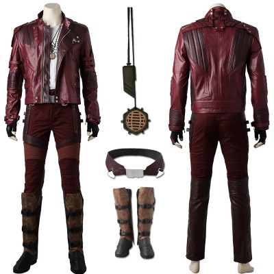 Star Lord Peter Quill Cosplay Costume GOTG 2 Cosplay Artificial Leather Suit Ver.2