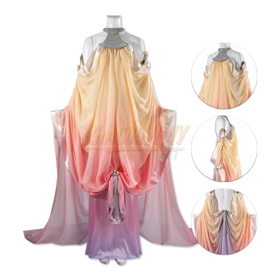 Star Wars 2 Attack of the Clones Lake Dress Padme Cosplay Costume Ver.2