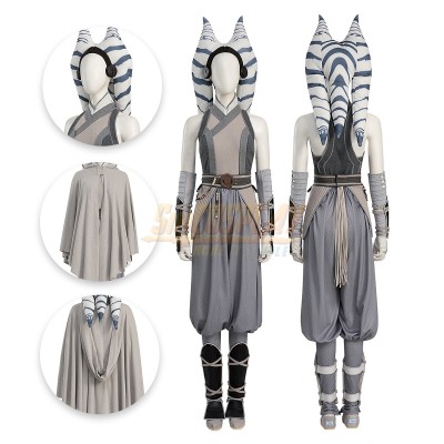 Star Wars Ahsoka Classic White Suit Cosplay Costume Top Level