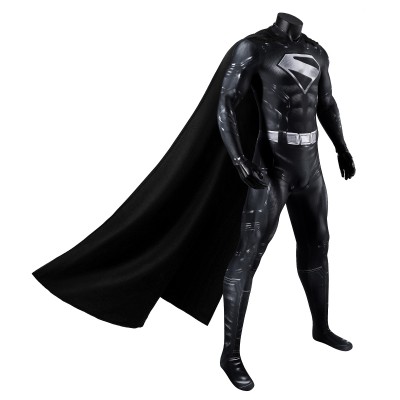 Legacy Clark Black Suit Printed Cosplay Costume With Cloak