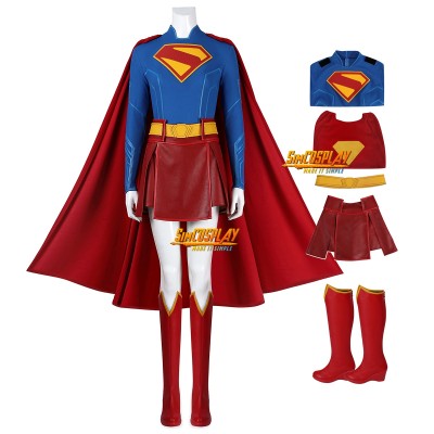 Ready To Ship - FEMALE SIZE S Superhero Legacy Girl of Steel Cosplay Costume Top Level