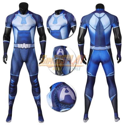 A-train Blue Cosplay Costumes With Sunglasses