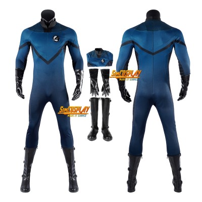 Complex - The Fantastic Four Navy Cosplay Suit Male Human Torch Costume