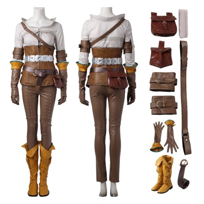 Witcher 3 Wild Hunt Cirilla Cosplay Costume Top Level