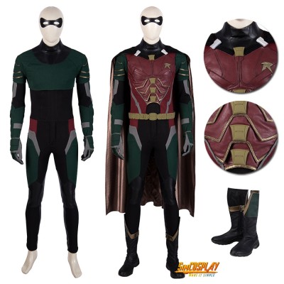 Robin Cosplay Costume Grayson Suit Top Level