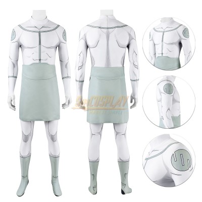 Viltrumite Invincible Mark Cosplay Costume White Printed Suit