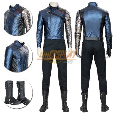 Winter Soldier Cosplay Costume The Falcon and the Winter Soldier Suit Top Level