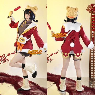 Xiangling Cosplayer's Suit Lantern Rite Genshin 2025 Cosplay Costume