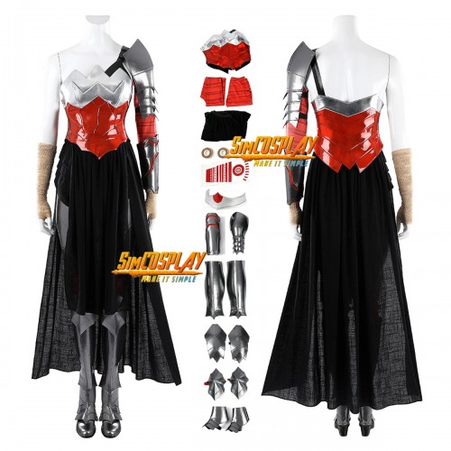 Absolute WW Diana Prince Cosplay Costume Red Leather Suit