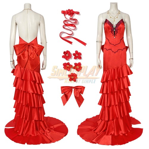 Aerith Red Dress Final Fantasy VII Remake Aerith Cosplay Costumes