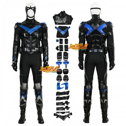 Knight Dick Grayson Cosplay Costume Dick Grayson Black Suit Top Level