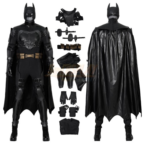 Bruce Wayne Cosplay Costume Barry Allen 2023 Batsuit With Mask Top Level