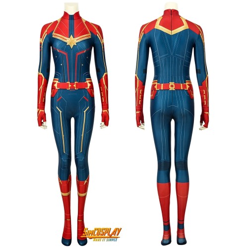 Captain Marvel Cosplay Jumpsuit 3d Printed