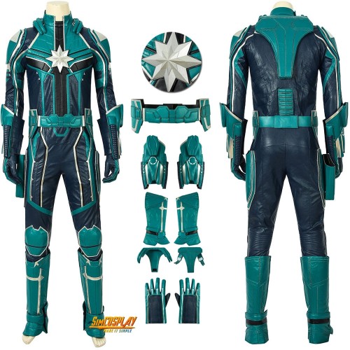 Captain Marvel Yon-Rogg Costumes StarForce Cosplay Uniform Male Suits