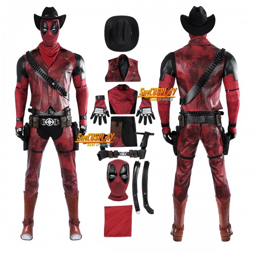  Top Level - Cowboy Deadpool Cowboypool Cosplay Costume