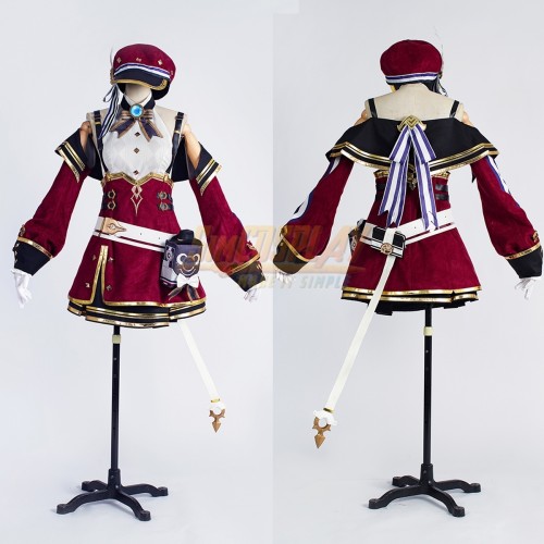 Genshin Impact Charlotte Cosplay Costume Suit