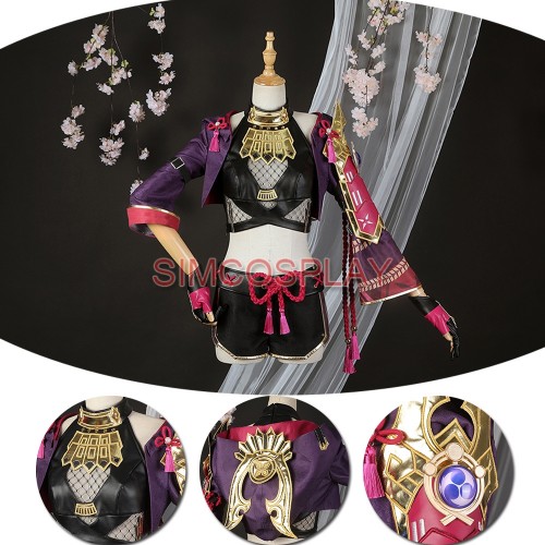 Genshin Impact Kuki Shinobu Cosplay Costume Ninja Cosplay Suit