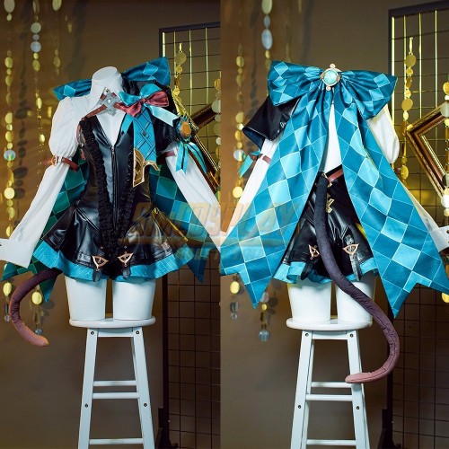 Genshin Impact Lynette Cosplay Costume With Wig