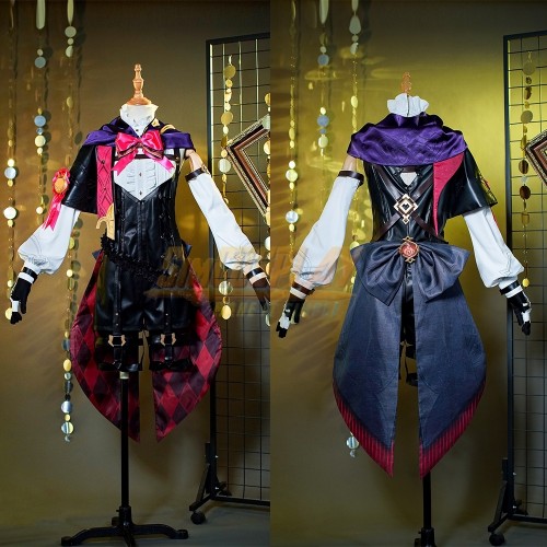 Genshin Impact Lyney Cosplay Costume With Wig