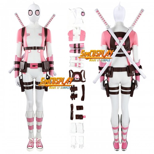 Gwenpool Cosplay Costume Pink Gwen Poole Suit