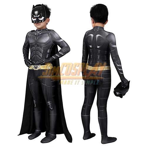 Kids Bruce Wayne Cosplay Costumes Spandex Suit For Children Halloween