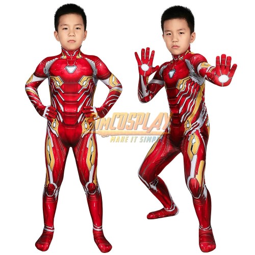 Kids Iron-man Cosplay Suit Spandex Children Halloween Cosplay Costumes