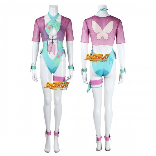Marvel Rivals Psylocke Breezy Butterfly Swimsuit Cosplay Costume