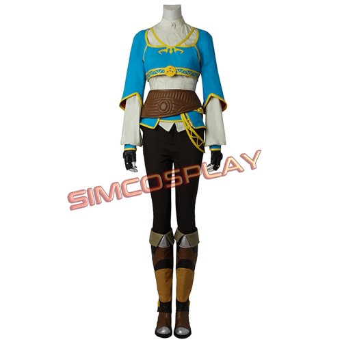 The Legend of Zelda Breath of the Wild Princess Zelda Blue Cosplay Costume