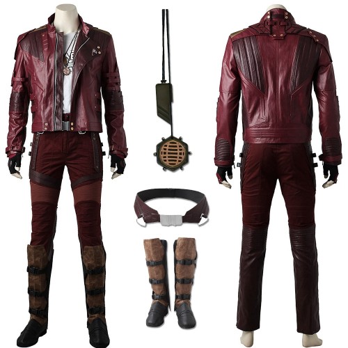 Star Lord Peter Quill Cosplay Costume GOTG 2 Cosplay Artificial Leather Suit Ver.2