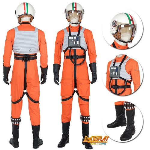 Star Wars Squadrons Cosplay Costumes Orange Pilot Uniform Cosplay Suit