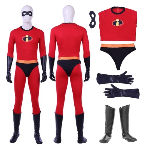 The Incredibles Mr.Incredible Bob Parr Cosplay Costume New