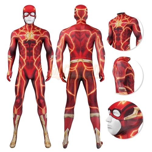2023 Barry Allen point Cosplay Costume Spandex Jumpsuit