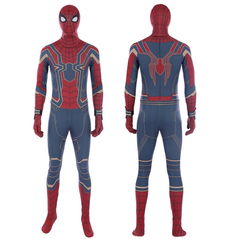 Avengers Infinity War Spiderman cosplay costume outfit jumpsuit mask 