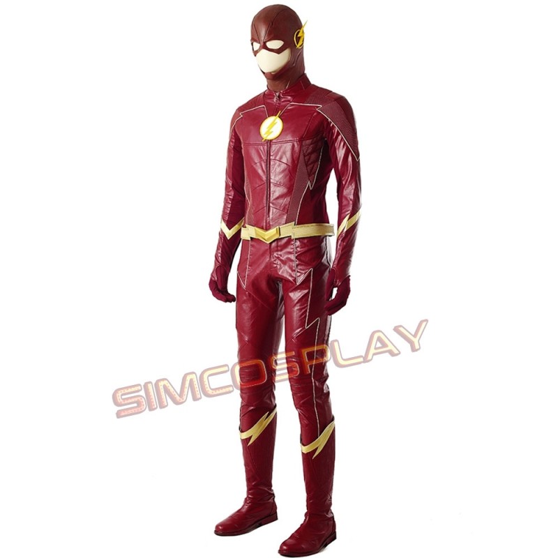 DC The Flash Season 4 Cosplay Barry Allen Costume Unisex Mask Outfit Suit Gifts