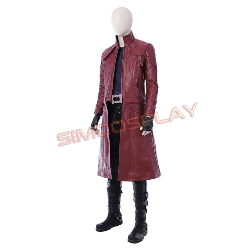 Devil May Cry V DMC 5 Dante Aged Outfit Cosplay Costume Full Set Jacket Boots