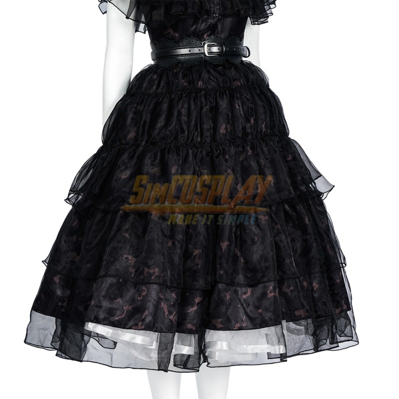 2022 Wednesday Addams Prom Dress Cosplay Costume