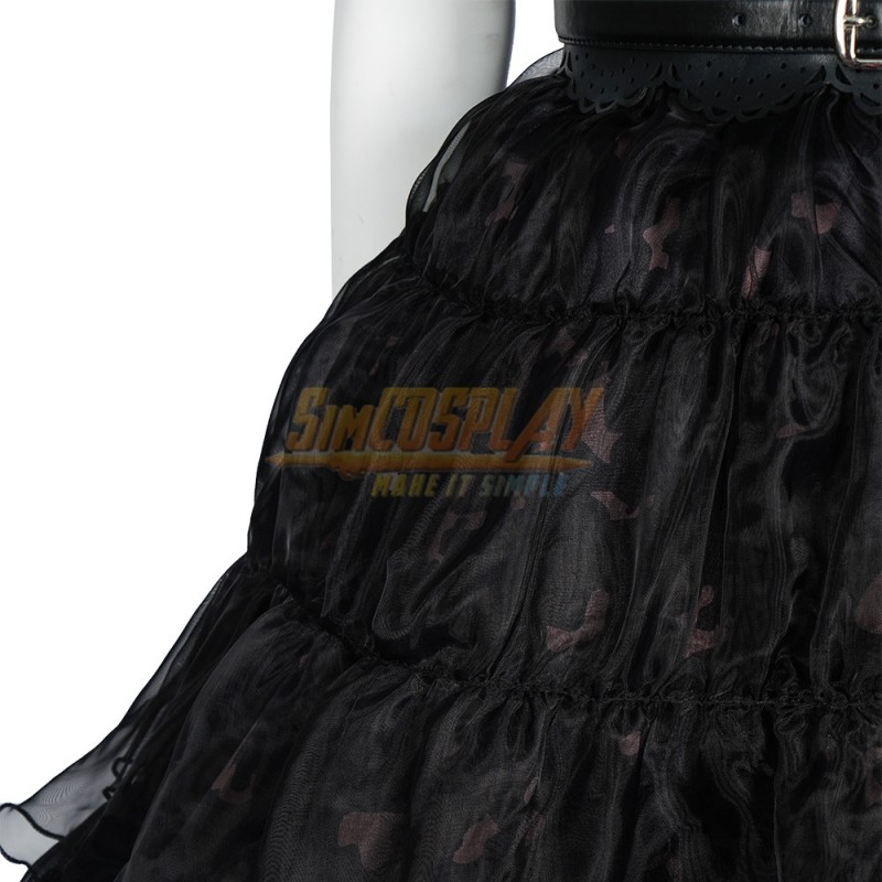 2022 Wednesday Addams Prom Dress Cosplay Costume