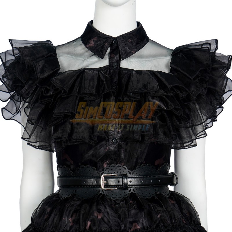 2022 Wednesday Addams Prom Dress Cosplay Costume