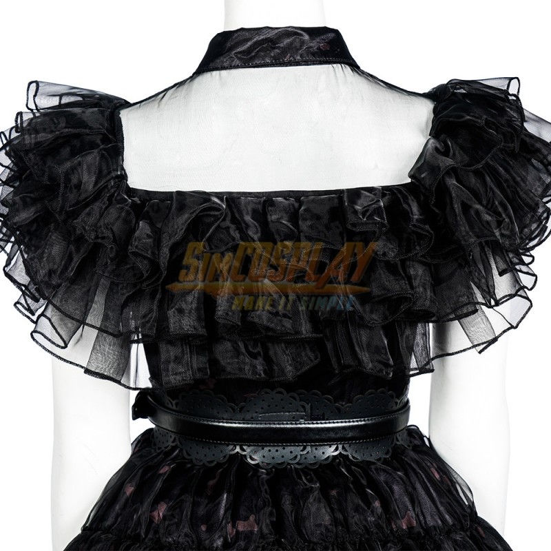 2022 Wednesday Addams Prom Dress Cosplay Costume