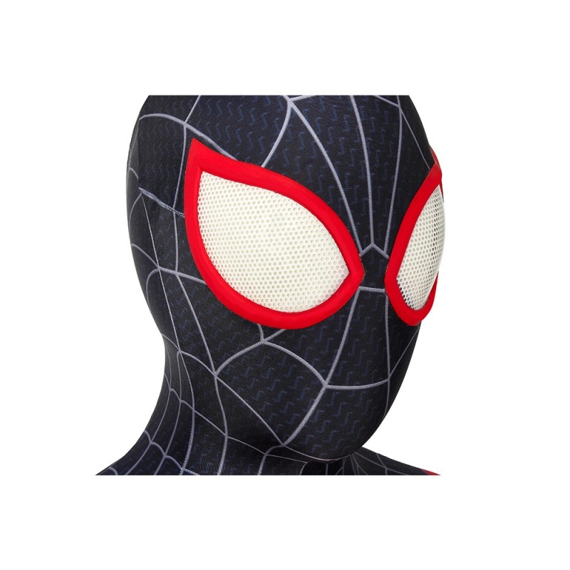Miles Morales Suit Spiderman Into The Spider Verse Cosplay Costumes 