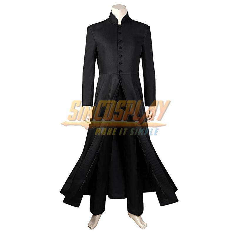 The Matrix Reloaded Revolutions Neo Cosplay Costume Top Level