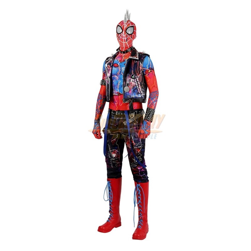 Spider-Punk Hobart Brown Cosplay Costume Across The Spider-Verse Edition